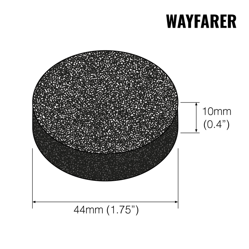 Carica immagine in Galleria Viewer, Graphic showing the dimensions of a Wayfarer Carbon filter