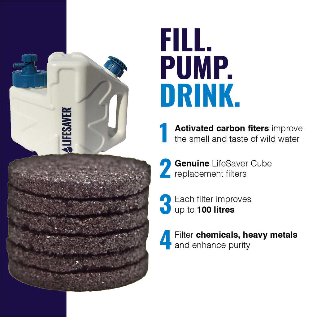Filtri a carboni attivi LifeSaver Cube (confezione da 6)