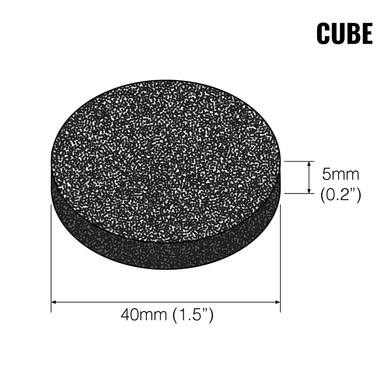 Carica immagine in Galleria Viewer, Graphic showing the dimensions of a Cube Carbon Filter
