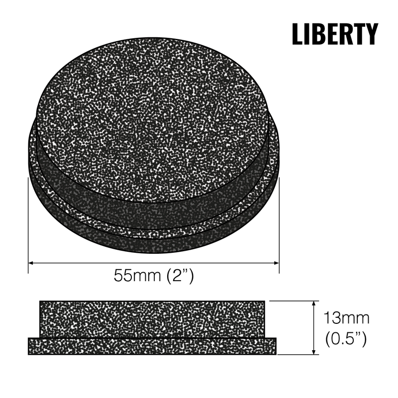 Carica immagine in Galleria Viewer, Graphic showing the dimensions of a Liberty Carbon filter
