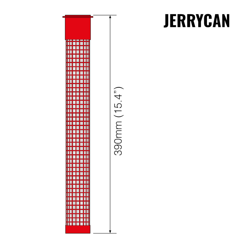 Carica immagine in Galleria Viewer, Graphic showing the dimensions of a Jerrycan Filter Cartridge
